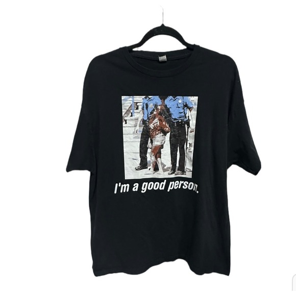 The Snooki Shop Arrest I'm a Good Person Graphic Tee Size L/XL Black Unisex Top - Picture 1 of 4